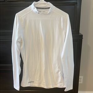 Under Armour White Fitted Long‎ Sleeve sports top